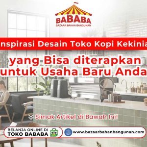 Inspirasi Desain Toko Kopi Kekinian. Interior sebuah kafe modern dengan pelanggan yang sedang bekerja dan seorang barista di area konter