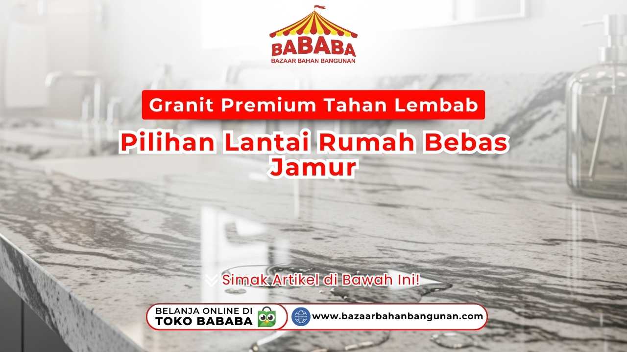 Granit premium tahan lembab untuk hunian mewah 2025 di Bazaar Bahan Bangunan Gresik