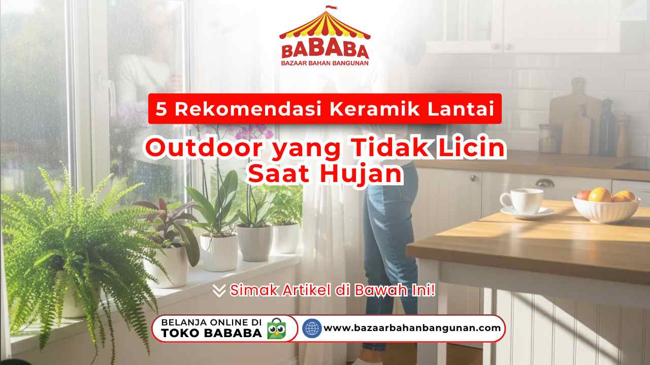 5 Rekomendasi Keramik Lantai Outdoor yang Tidak Licin Saat Hujan