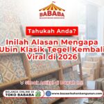 Rak pajangan berisi berbagai pilihan ubin klasik tegel bermotif warna-warni di dalam toko sebagai ilustrasi inilah alasan mengapa ubin klasik tegel kembali viral di 2026