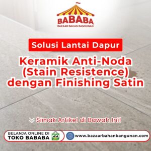 Tumpahan cairan kopi di atas permukaan ubin abu-abu sebagai contoh penerapan Solusi Lantai Dapur anti noda Toko Bababa
