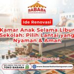Suasana dekorasi ruang tidur dengan motif tegel ubin unik pada bahasan Ide Renovasi Kamar Anak berkualitas dari Toko Bababa
