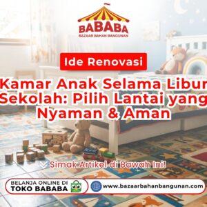 Suasana dekorasi ruang tidur dengan motif tegel ubin unik pada bahasan Ide Renovasi Kamar Anak berkualitas dari Toko Bababa