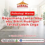 Desain interior ruang keluarga minimalis menggunakan Lapisan Lantai Abu Ruangan Lega bermutu dari Toko Bababa