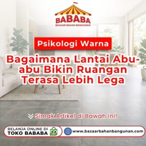 Desain interior ruang keluarga minimalis menggunakan Lapisan Lantai Abu Ruangan Lega bermutu dari Toko Bababa