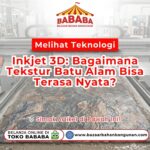 Mesin cetak digital raksasa memproses artikel Melihat Teknologi Inkjet 3D ubin granit motif batu alam di pabrik Bazaar Bahan Bangunan