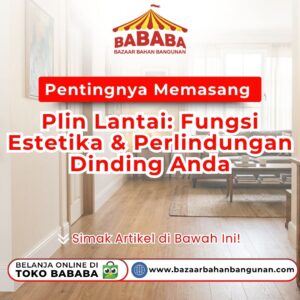 Ruang tamu dengan lis dinding bawah pada artikel Pentingnya Memasang Plin Lantai Toko Bazaar Bahan Bangunan Bababa
