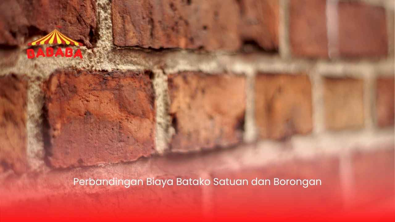 Perbandingan Biaya Batako Satuan dan Borongan