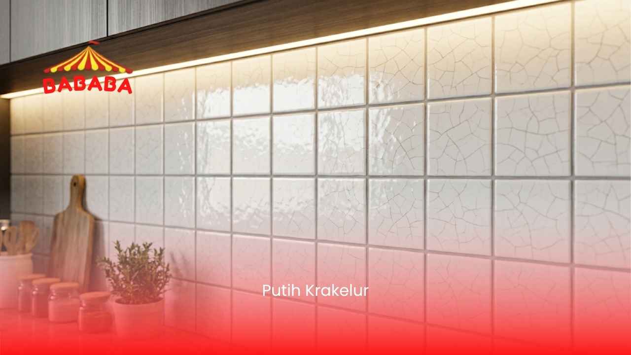 keramik 10x10 motif Putih Krakelur