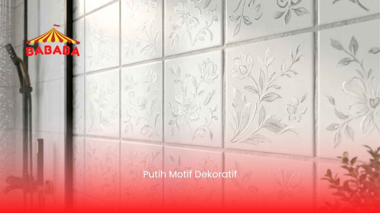keramik 10x10 motif Putih Motif Dekoratif